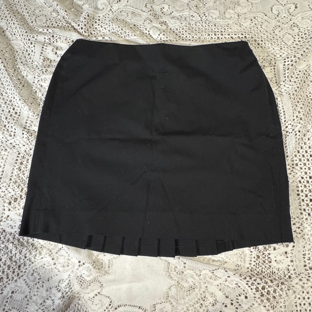 Body by Victoria Black Pleated Mini Skirt Career Office y2k goth sz 6 schoolgirl